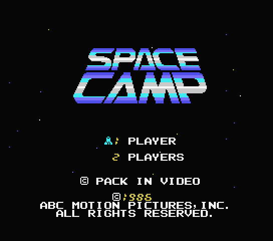 Space Camp title screen for MSX